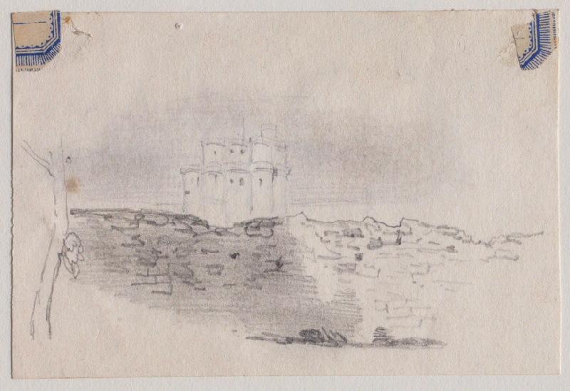 Vue de château, Grandville, 1847 avant