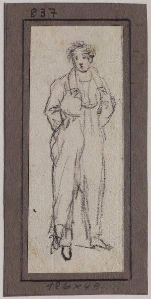 Jeune homme debout, Grandville, 1825