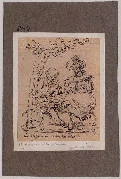 Le déjeuner champêtre, Grandville, 1825