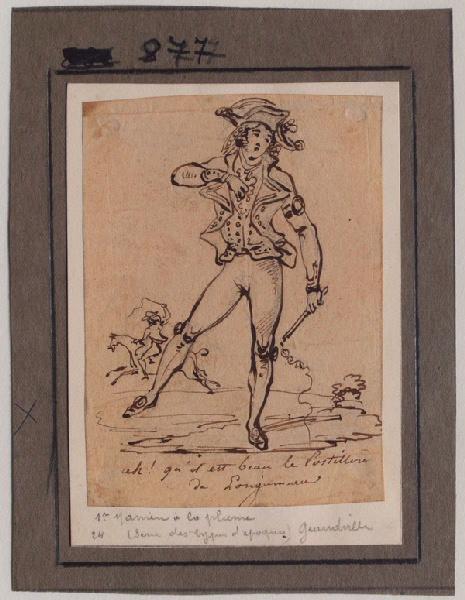 Ah qu'il est beau le postillon de Longjumeau, Grandville, 1825