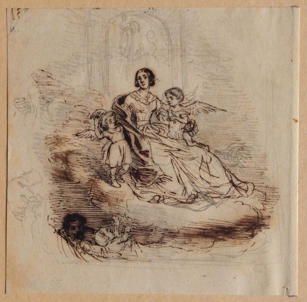 Grandville face à son fils Georges ayant une apparition de Henriette, Ferdinand et Henri_0