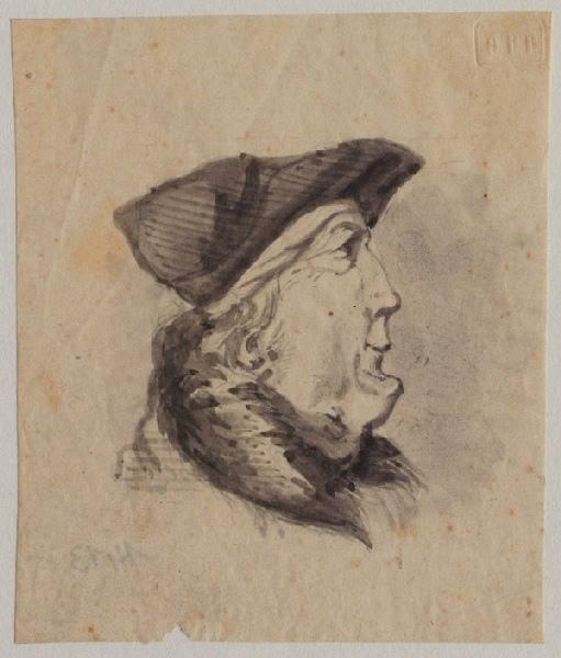 Illusion d'optique : deux visages, un à l'endroit et l'autre à l'envers_0