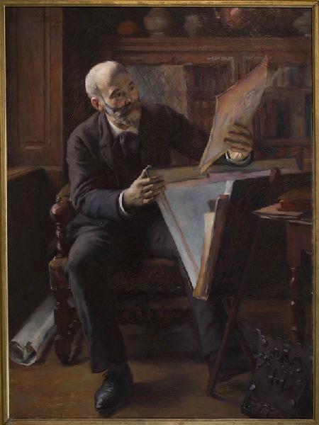 Portrait de lucien wiener dans son cabinet (titre de l'inventaire) — Victor Prouvé