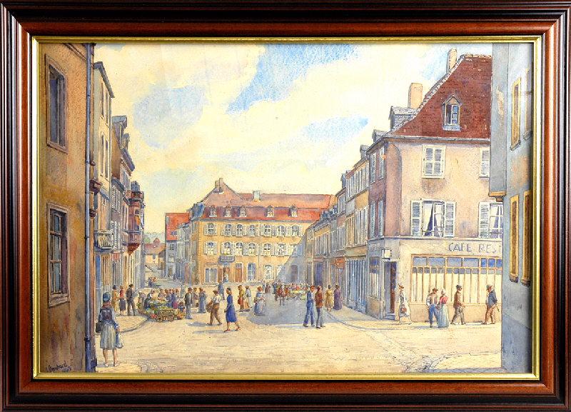 Vue de la place du marché de Sarreguemines_0