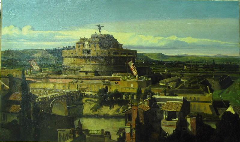 Le Château Saint-Ange à Rome, Louis-Godefroy Jadin, 1836