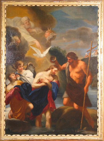 Le Baptême du Christ, Andrea Sacchi, 17e siècle