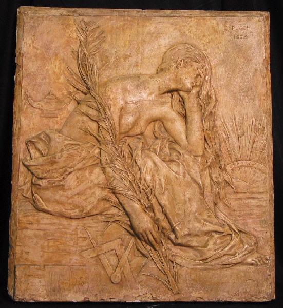 Monument à Léon Boyer ; La Science en deuil, Denys Puech, 1888