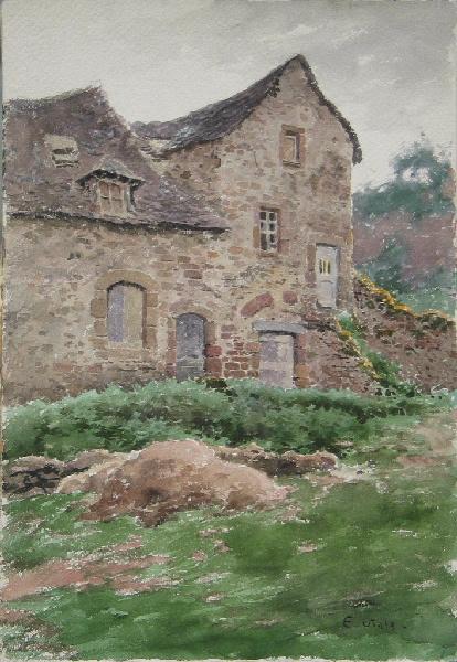 Ferme en Aveyron, Eugène Viala, 1er quart 20e siècle