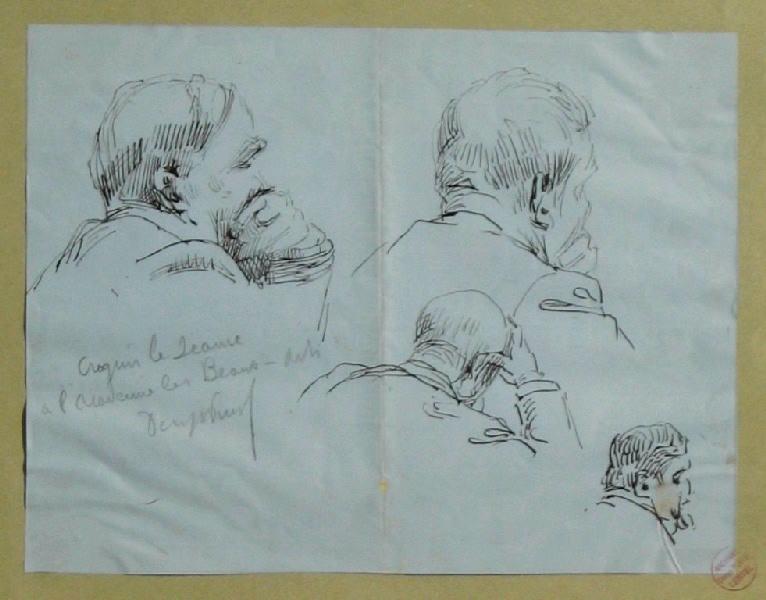 Portrait d'homme de dos, Denys Puech, 4e quart 19e siècle, 1ère moitié 20e siècle
