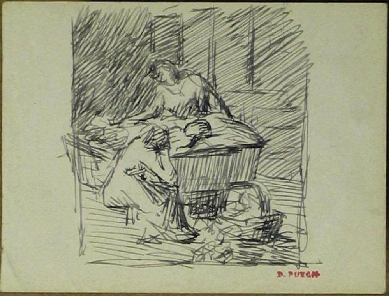 Scène d'intérieur, Denys Puech, 4e quart 19e siècle, 1ère moitié 20e siècle