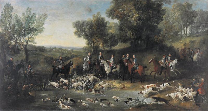 Louis XV chassant le cerf dans la forêt de Saint-Germain_0