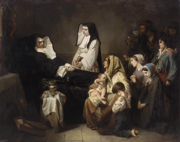 La Mort d'une soeur de charité, Isidore Pils, 1850