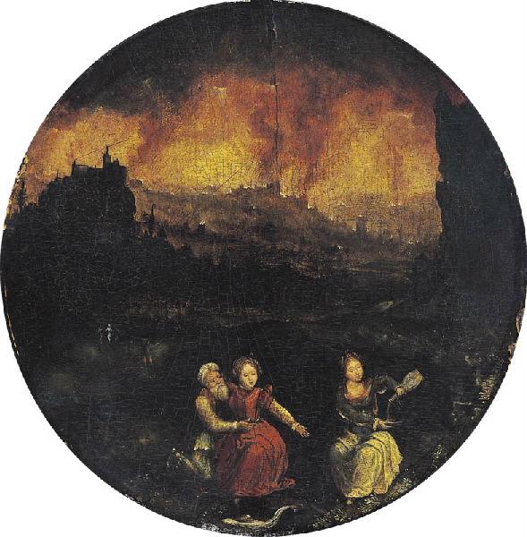 Loth et ses filles fuyant Sodome_0