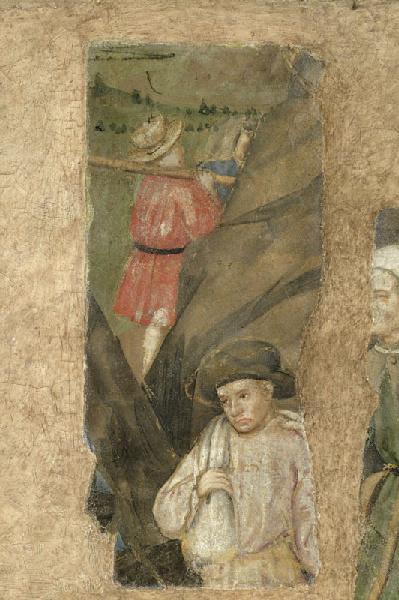Pèlerinage  au tombeau de sainte Catherine, deux pèlerins, 1454