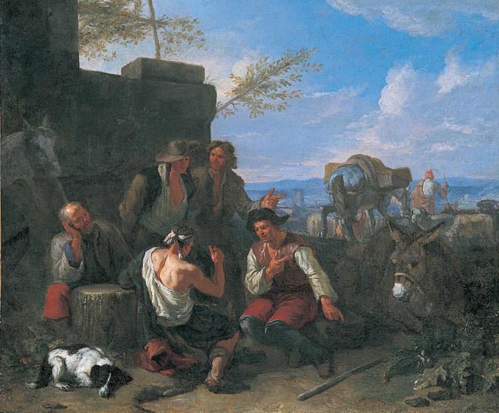 Joueurs de morra ; Italiens jouant à la morra (Titre de David Fiozzi)_1