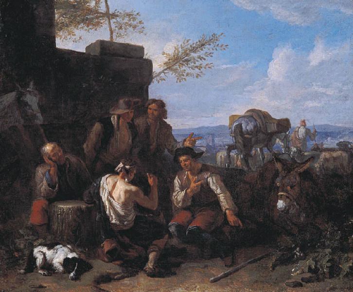 Joueurs de morra ; Italiens jouant à la morra (Titre de David Fiozzi)_0