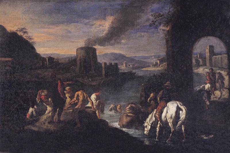 L'abreuvoir, Pieter van Bloemen, 4e quart 17e siècle, 1er quart 18e siècle