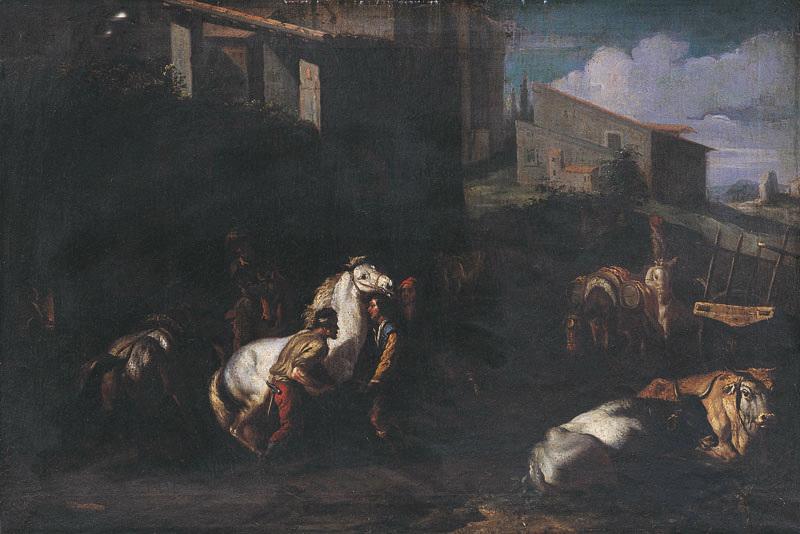 Le maréchal-ferrant, Pieter van Bloemen, 4e quart 17e siècle, 1er quart 18e siècle