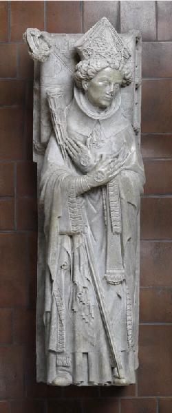 Gisant de Jean Tissendier, évêque de Rieux-Volvestre (1324-1348) (Titre du cartel de 2007) ; Gisant solidaire d'une dalle : Jean Tissendier (Ancien titre)_0