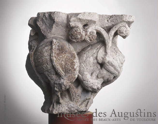 Oiseaux dans des lianes [abbaye de Saint-Sernin, Toulouse]_3