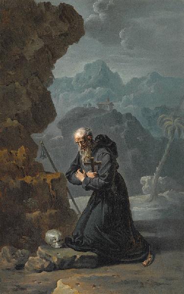 Saint Antoine Abbé ; Un Ermite (saint Jérôme ?) (Ancien titre), Joseph Roques, 1801-1825
