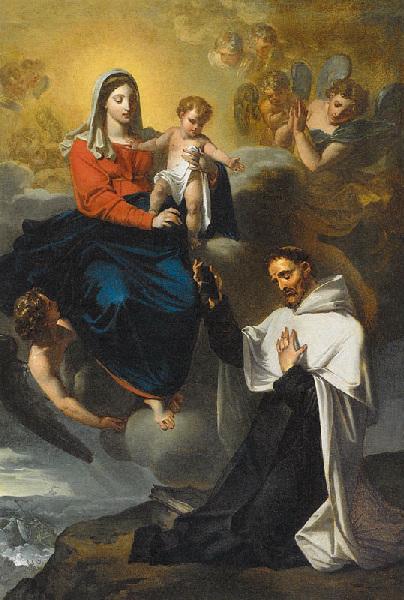 Saint Simon Stock recevant le scapulaire des mains de la Vierge, Joseph Roques, 1801-1825