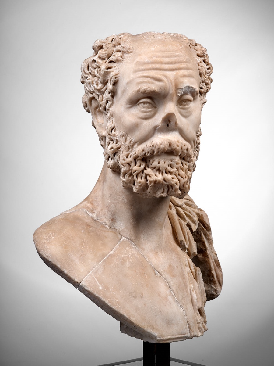 Buste héroïsé d'un homme d'âge mûr ; Portrait d'un inconnu en philosophe ; Pupien_7