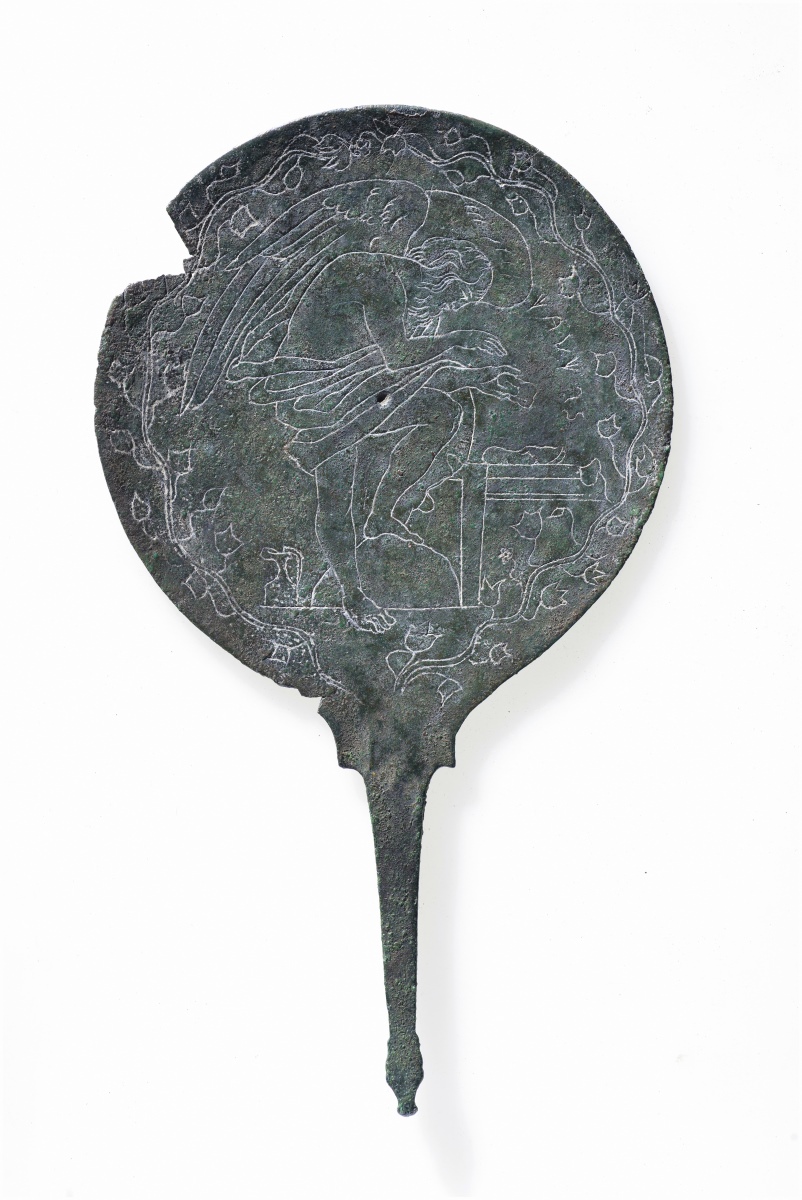 Miroir gravé représentant le devin Calchas_0