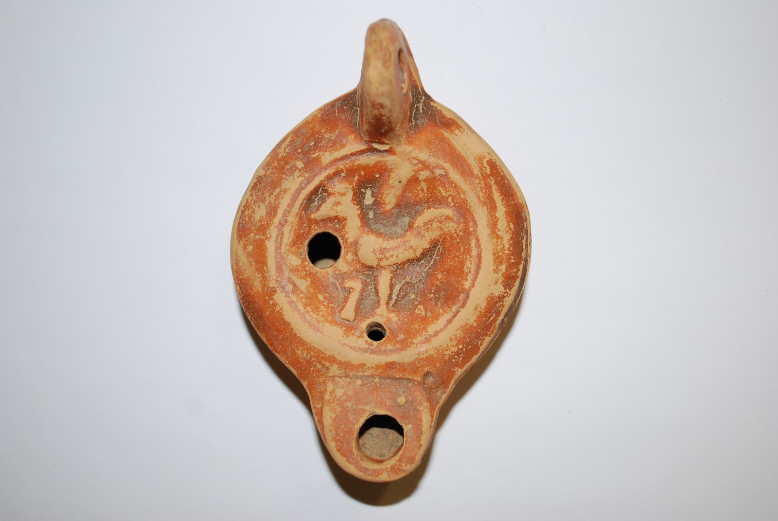 Lampe à huile romaine à bec rond_0