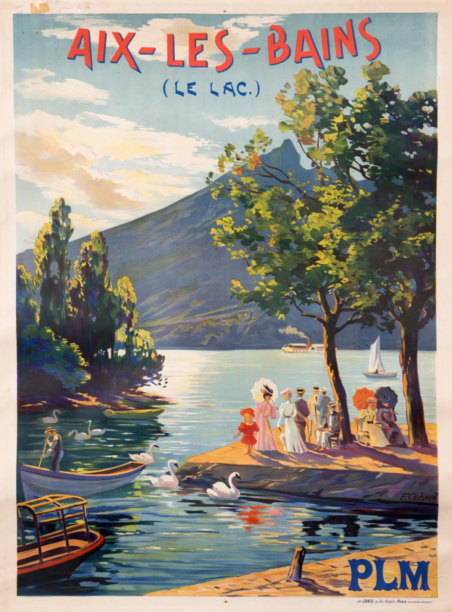 Aix-les-Bains (le lac). PLM, François Cachoud, 1906