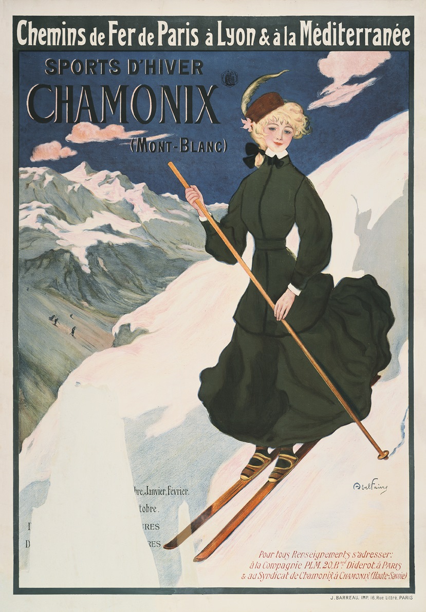Sports d'hiver Chamonix, Jules-Abel Faivre, 1905