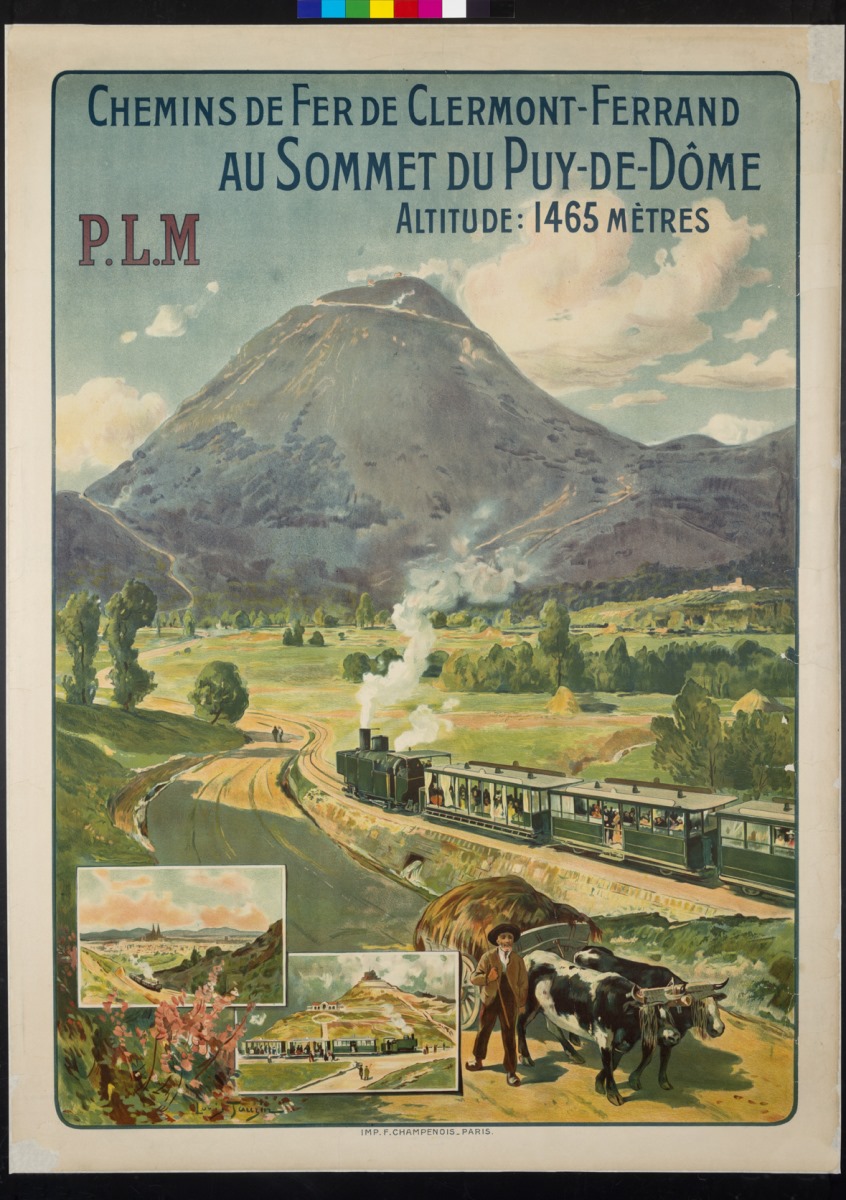 Chemins de fer de Clermont-Ferrand au sommet du Puy-de-Dôme, Louis Tauzin, 1900 (Vers)
