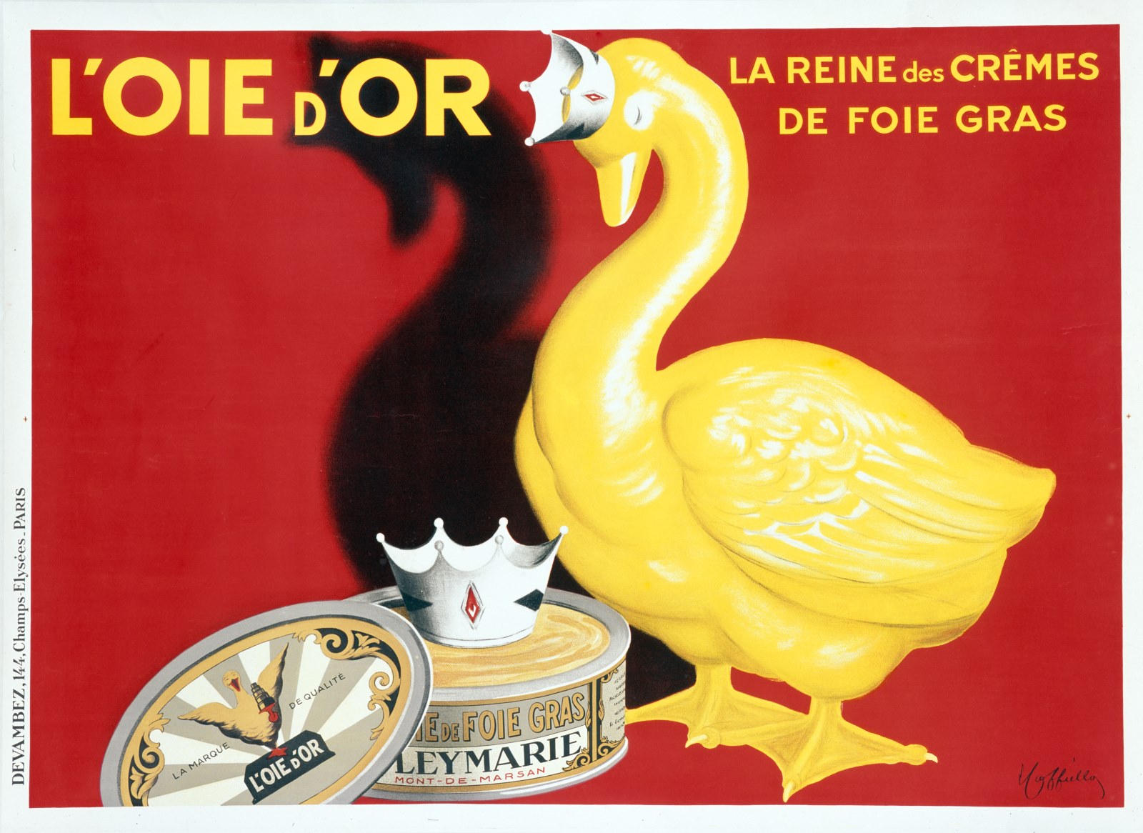 L'oie d'or. La reine des crèmes de foie gras, Leonetto Cappiello, 1933