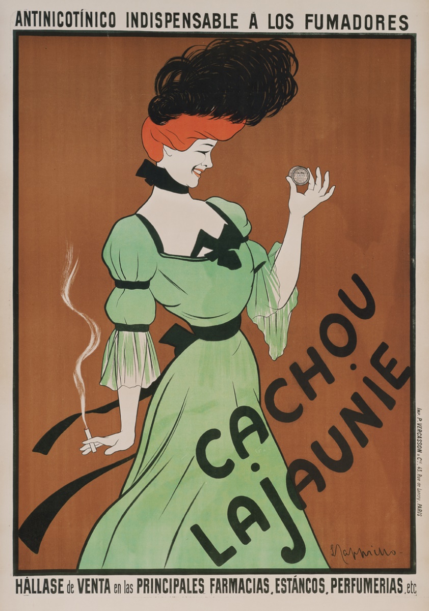 Cachou Lajaunie. Antinicotinico indispensable a los fumadores, Leonetto Cappiello, 1910