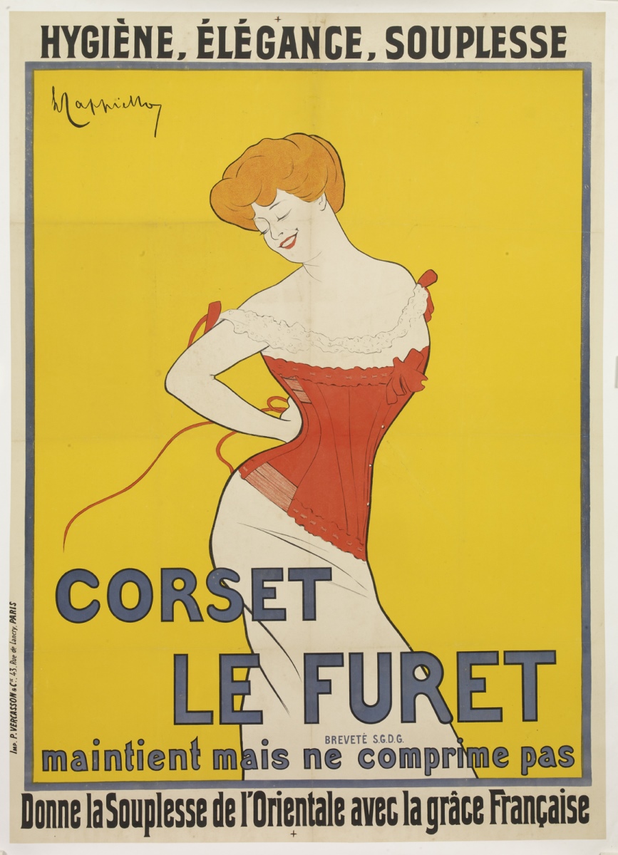 Corset Le furet. Maintient mais ne comprime pas, Leonetto Cappiello, 1901