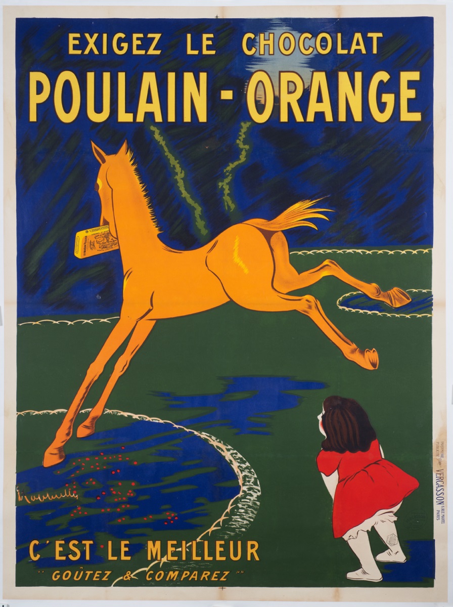 Exigez le chocolat Poulain-orange, Leonetto Cappiello, 1911