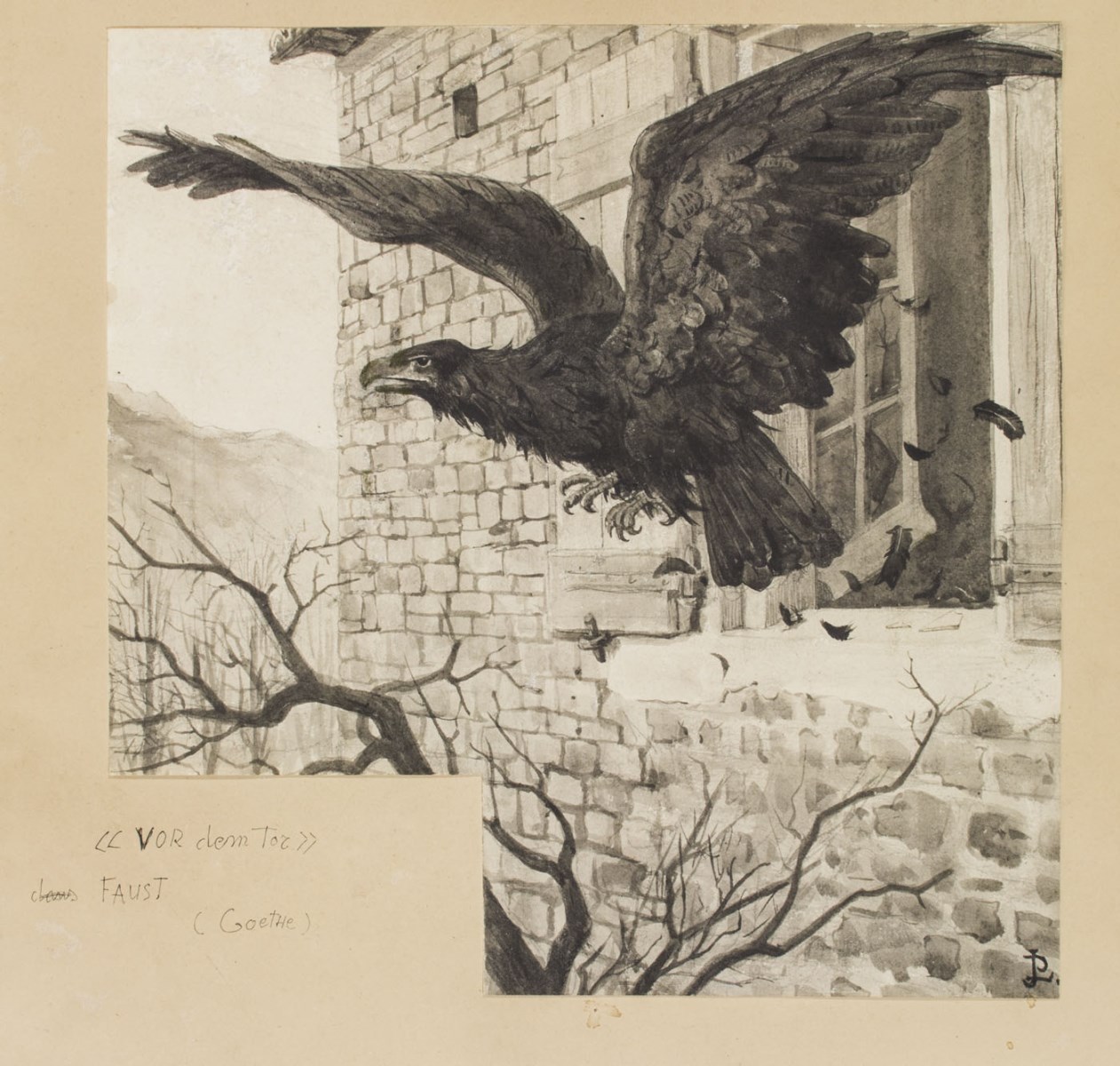 [Etude pour "Vor dem Tor"], Jean-Paul Laurens, 1885