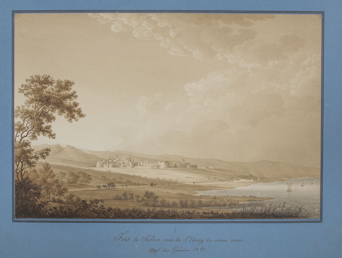 Fort de Salses, près de l'étang du même nom, département des Pyrénées-Orientales, Antoine Ignace Melling, 1821-1826