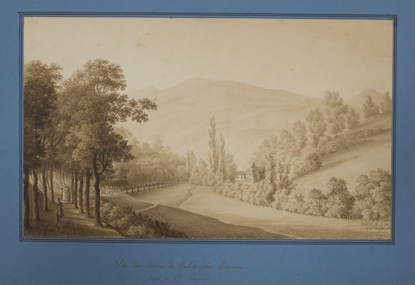 Site des bains de Salut, près de Bagnères, Antoine Ignace Melling, 1821-1826
