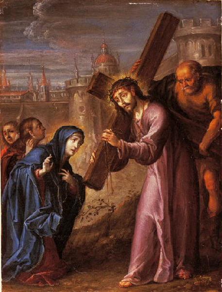 Le Christ portant sa croix ; La Montée au calvaire (autre titre), Juan Rodriguez Juarez, 4e quart 17e siècle