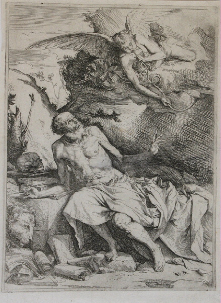 Saint Jérôme et l'ange du Jugement dernier (2ème version Épreuve du premier état (sur 5))_0