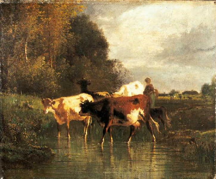 Vaches à l'abreuvoir_0