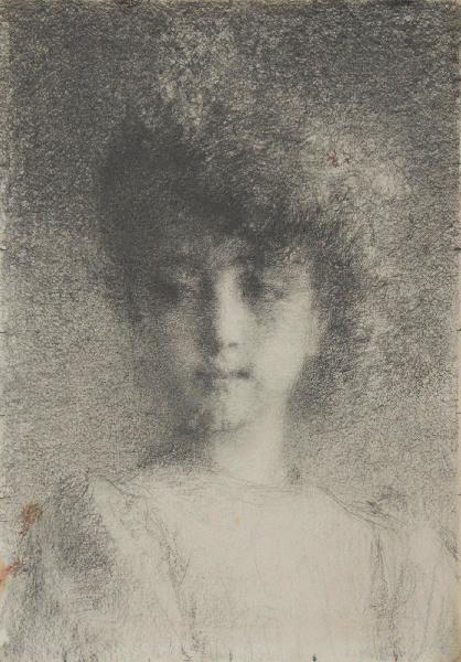 Jeune fille au regard songeur, Marcel Briguiboul, 1857-1892