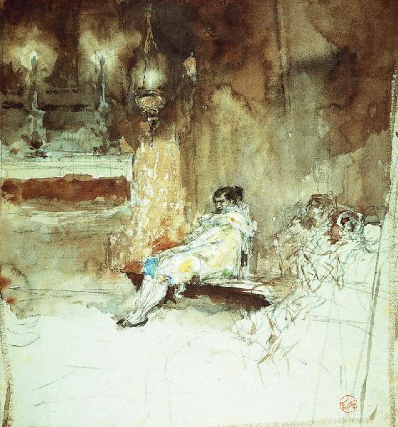 Lagartijo dans la chapelle de Madrid ; Personnage au costume de Torero (ancien titre)_0