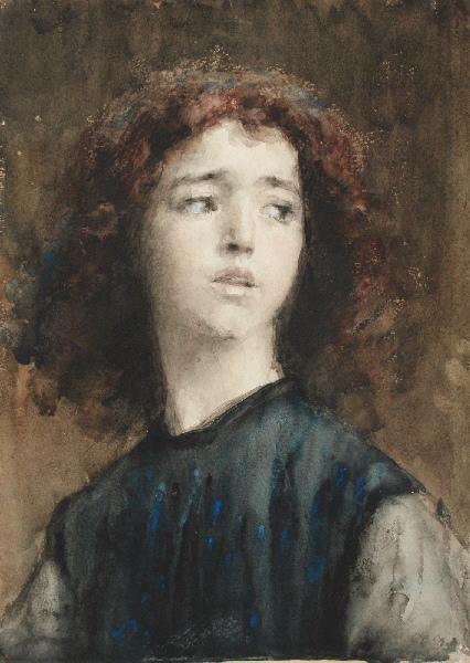 Jeune fille aux cheveux frisés, Marcel Briguiboul, 1857-1892