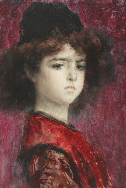 Enfant au bonnet noir, Marcel Briguiboul, 1857-1892