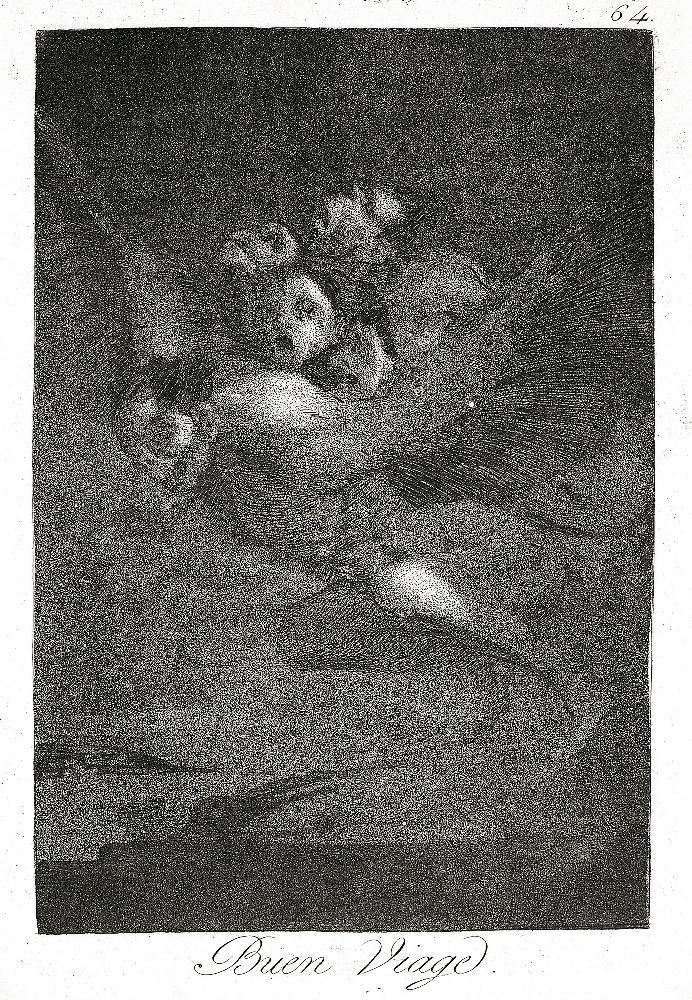 Les Caprices (Planche 64) : Bon voyage ; Buen viaje, Francisco Goya, 1797-1799