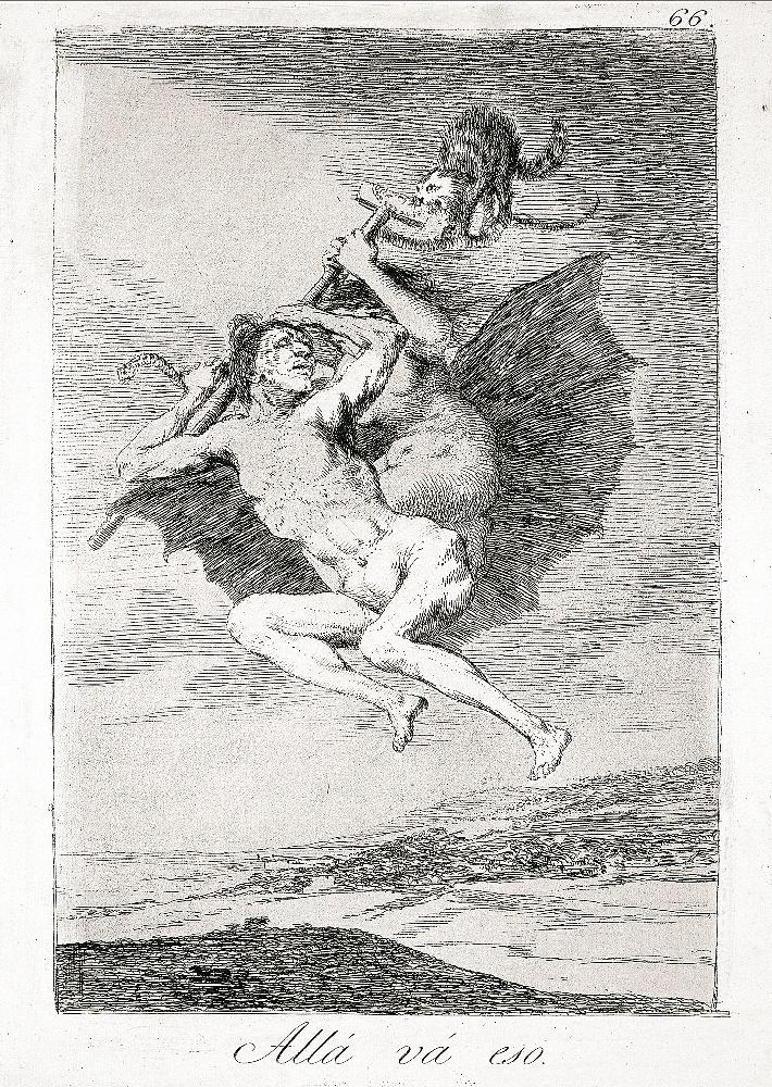 Les Caprices (Planche 66) : Ça va par là ; Allá vá eso, Francisco Goya, 1797-1799