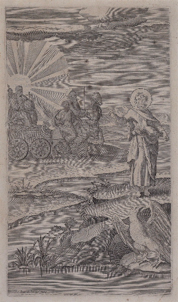 Alcazar in Apocalyptus (gravure illustrant le livre publié en 1619 par le Jésuite Louis Alcazar sur l'Apocalypse selon St jean), Juan de Jauregui, 1er quart 17e siècle