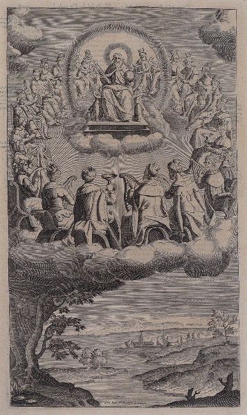 Alcazar in Apocalyptus (gravure illustrant le livre publié en 1619 par le Jésuite Louis Alcazar sur l'Apocalypse selon St jean), Juan de Jauregui, 1er quart 17e siècle